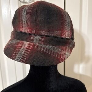 Women's Vintage Scale Newsboy Page Wool Blend Cap One Size
